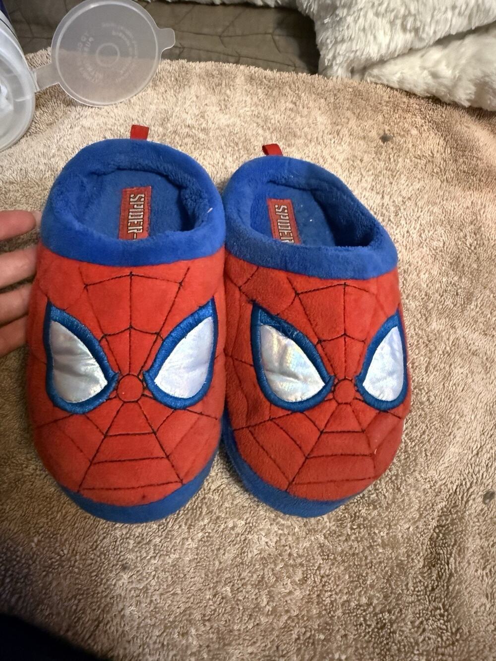 Marvel Spider-Man Red/Blue Slip-On Slipper Unisex Kids US 13/1